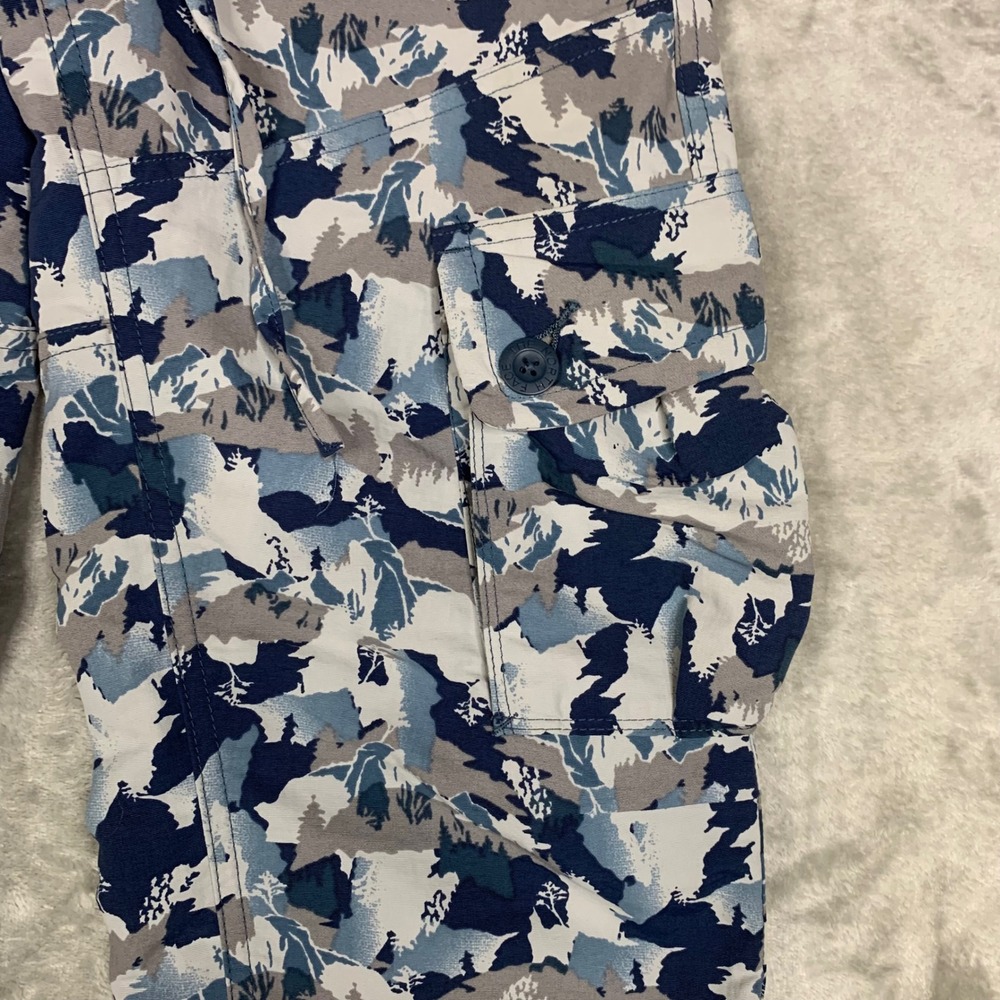 The North Face Womens Size 0 Paramount Camo Cargo Capri Pants Blue Gray Hiking - Picture 4 of 15